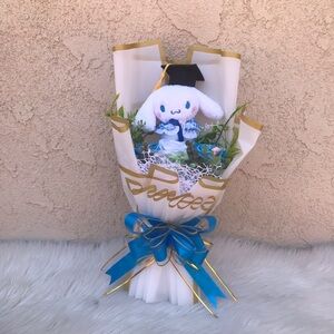 Graduation Plush Bouquet with Blue Accents